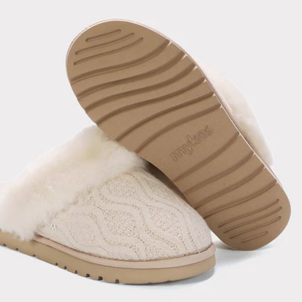 MYKOS Lia IVORY Women's Slip-On Scuff Slipper MW 2556